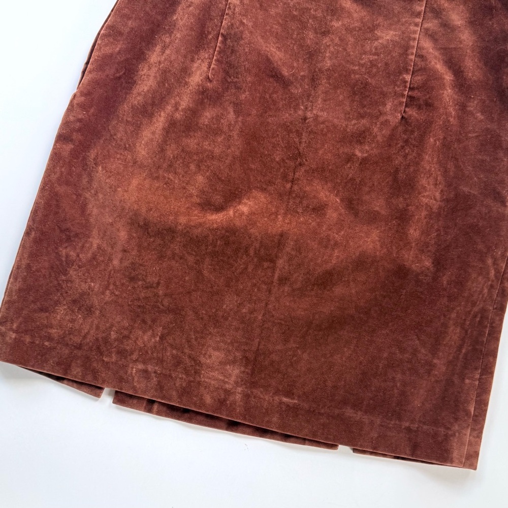 Vintage 1970s Brown Velveteen Mini Skirt S - Picture 6 of 16